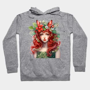 Fairy Christmas Girl Portrait Hoodie